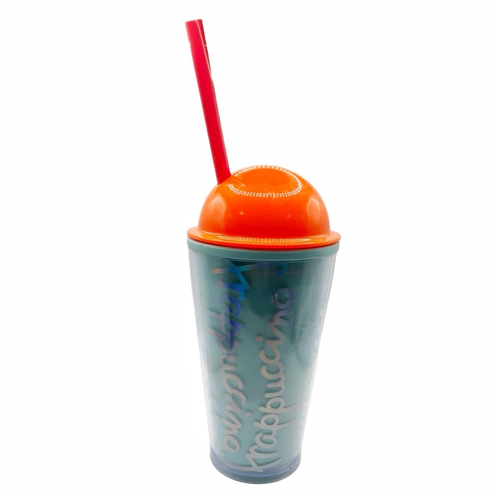 Starbucks Frappuccino Cold Cup Tumbler - Blue & Orange